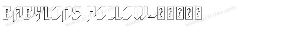 Babylon5 Hollow字体转换